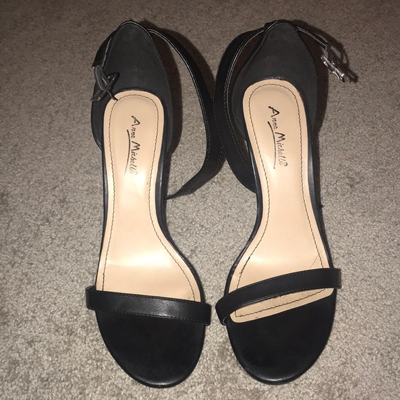 Black Anne Michelle Heels size 7.5 - Picture 1 of 3